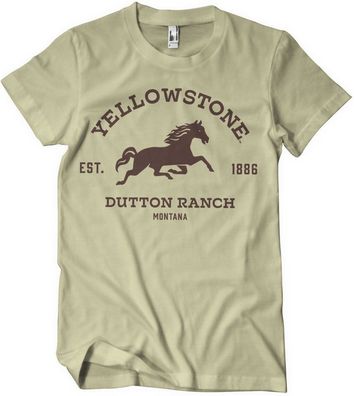 Yellowstone Dutton Ranch Montana T-Shirt Khaki