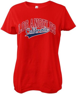 Hybris Los Angeles California Girly Tee Damen T-Shirt Red