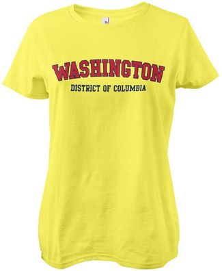 Washington District Of Columbia Girly Tee Damen T-Shirt Yellow