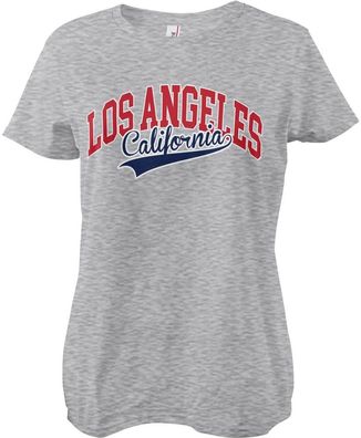 Hybris Los Angeles California Girly Tee Damen T-Shirt Heather-Grey