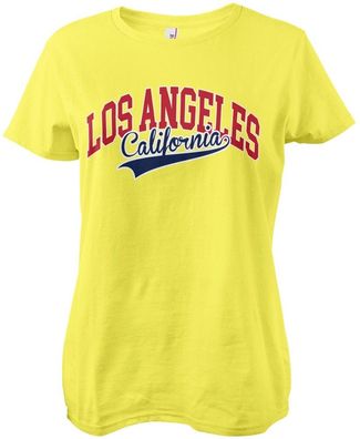 Hybris Los Angeles California Girly Tee Damen T-Shirt Yellow
