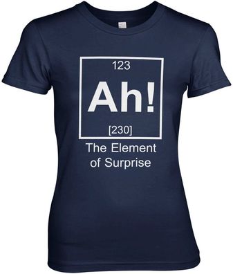 Hybris Ah! The Element Of Surprise Girly Tee Damen T-Shirt Navy