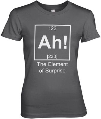 Hybris Ah! The Element Of Surprise Girly Tee Damen T-Shirt Dark-Grey