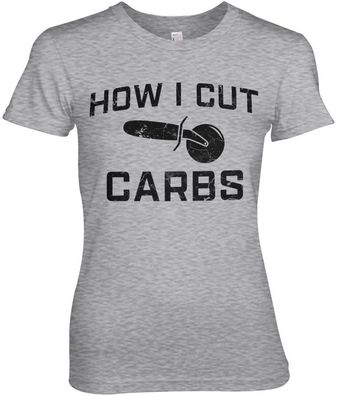 Hybris Pizza Slicer Girly Tee Damen T-Shirt Heather-Grey