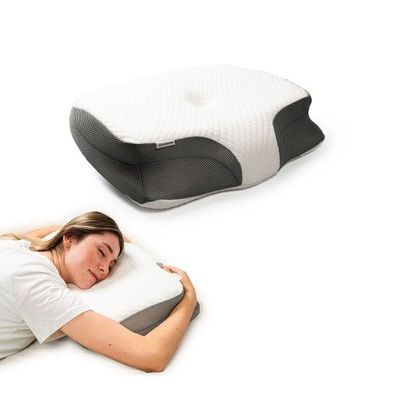 3-in-1 Nackenkissen - Ergonomisch, viskoelastisch, 2 Höhen, Anti-Schnarch