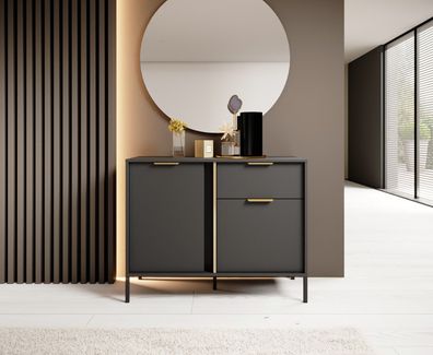 AX LIVING Catanian 103 2D1S - Kommode mit Schublade, 103,3 cm breit