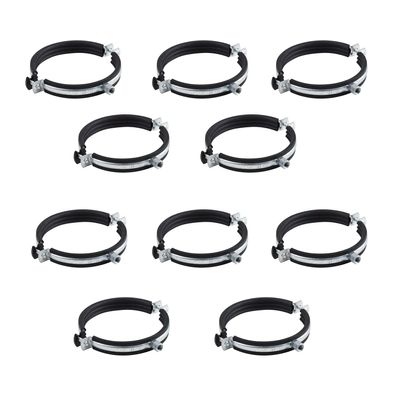 10x Rohrschellen DN125 122-126mm Schraubrohrschellen verzinkt