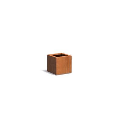 Adezz Pflanzgefäß Carrez Standard Quadrat aus Corten-Stahl Pflanzkübel 40x40x40 cm