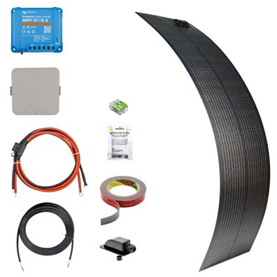 100 W SOLA Flex Mono Wohnmobil Solaranlage Komplettset