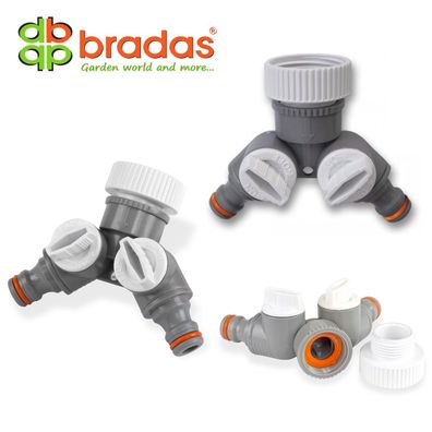 Bradas Wasserverteiler Steckkupplung 3/4" + 1" Y-Stück Schlauchverteiler (3.59€/1Stk)