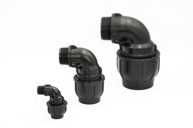 Gebo PE Rohr Winkel 20 mm 3/4 Zoll AG Aussengewinde Rohrwinkel Verschraubung