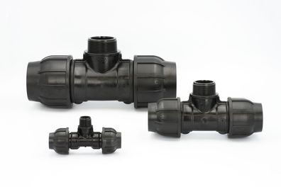 PE Rohr T-Stück Verschraubung 25 mm x 1/2 Zoll Aussengewinde Fitting