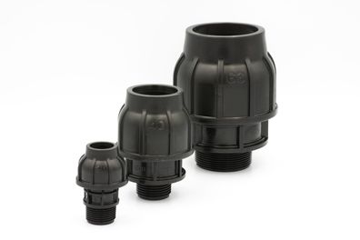 Gebo PE Rohr Anschluß 20 mm x 3/4 Zoll Aussengewinde Verschraubung Übergang