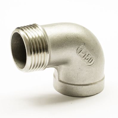 Edelstahl Fitting Winkel 3/4 Zoll IG/AG 90° Bogen V4A Rohrwinkel Gewindefitting