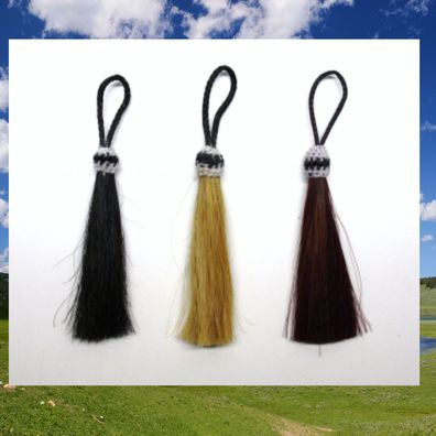 Horse Hair Tassel, Pferdehaar Anhänger, Horsehair Tassel rotbraun