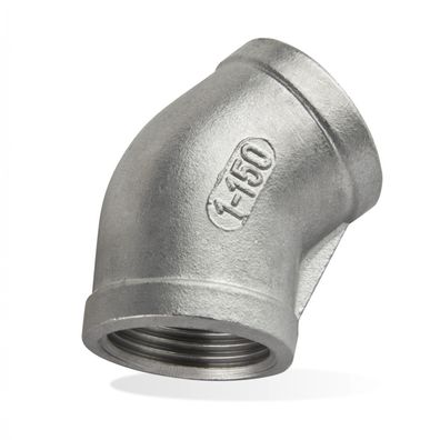 Edelstahl Fitting Winkel 1 1/4 Zoll 45° Rohrwinkel Gewindefitting
