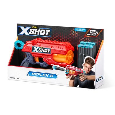 X-Shot - Excel Reflex 6 con Tamburo Automatico e 12 Dardi