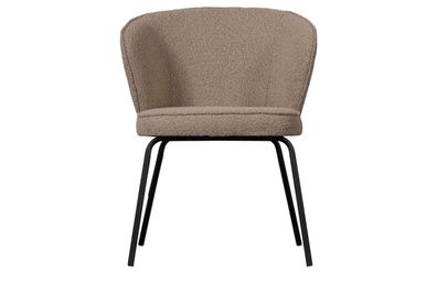 BePureHome - Esszimmerstuhl Admit aus Bouclstoff, Beige