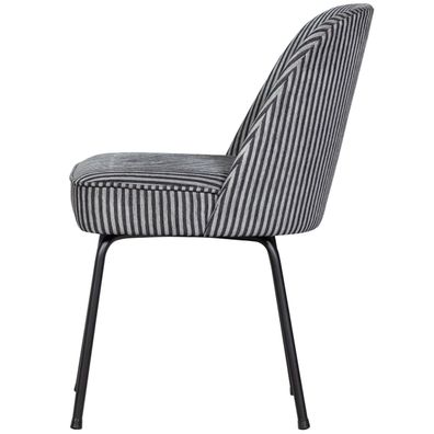 BePureHome - Esszimmerstuhl Vogue aus Stoff, Schwarz/Grau
