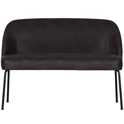 BePureHome - Bank Vogue aus Kunstleder 120 cm, Schwarz