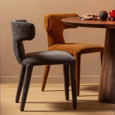 BePureHome - Esszimmerstuhl Permit aus Webstoff, Orange