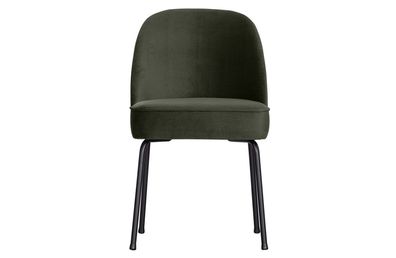 BePureHome - Esszimmerstuhl Vogue Samt, Dunkelgrén