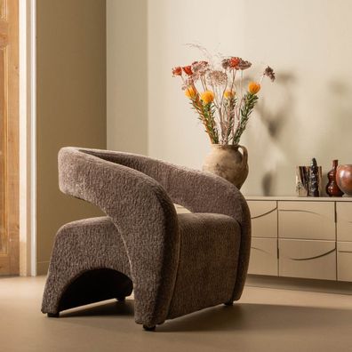 BePureHome - Sessel Radiate aus Strukturstoff, Braun