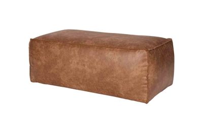 BePureHome - Pouf Rodeo Lederoptik, Cognac