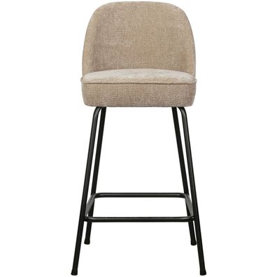 BePureHome - Barhocker Vogue aus Chenille-Stoff 65 cm, Sand