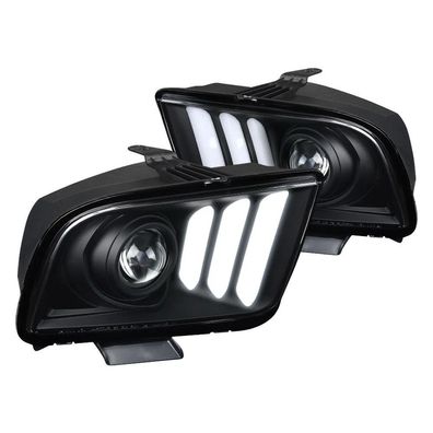 Für FORD Mustang 05 - 09 Projector Scheinwerfer schwarz 2005 2009 08 2008 LED