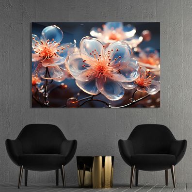 Wandbild Blumen Bild, Kunst in Leinwand, Acrylglas oder Poster
