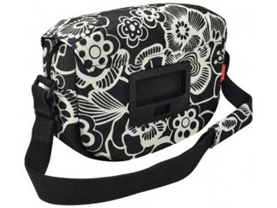 Schulter-Tasche KLICKfix Fun Bag fleur/schwarz, 25x19x8cm, ohne Lenkerad