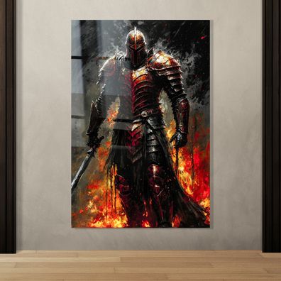 Moderne Wandbild, Rot Gladiator Krieger Rüstung, Kunst Poster, Leinwand, Acrylglas 08