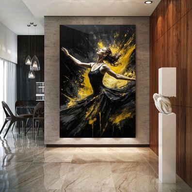 Moderne Wandbild, Die Ballerina-Frau Kunst Bild, Poster, Leinwand oder Acrylglas