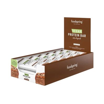 foodspring Vegan Protein Bar Extra Chocolate (12x45g) Hazelnut Crunch