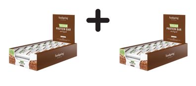 2 x foodspring Vegan Protein Bar Extra Chocolate (12x45g) Hazelnut Crunch