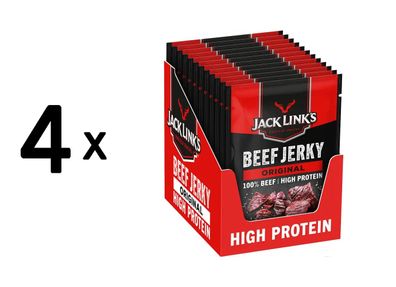 4 x Jack Links Beef Jerky (12x25g) Original