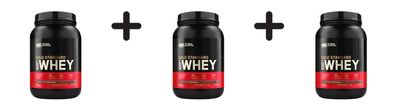 3 x Optimum Nutrition 100% Whey Gold Standard (2lbs) Double Rich Chocolate