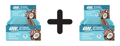 2 x Optimum Nutrition Coconut Protein Bar (12x59g) Chocolate Sweet Coconut