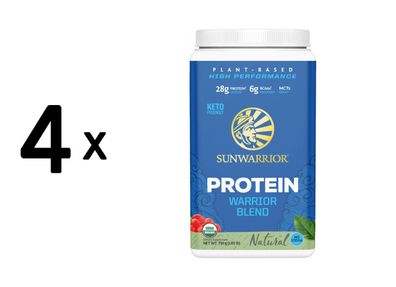 4 x Sunwarrior Warrior Blend Organic (750g) Unflavoured