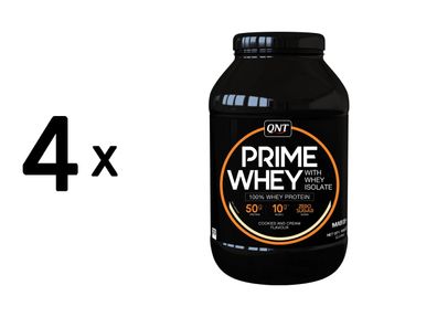 4 x QNT Prime Whey (908g) Cookies and Cream