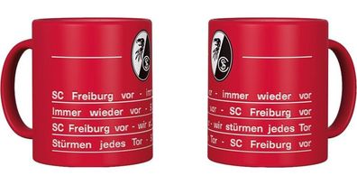 SC Freiburg SCF Tasse Hymne Fußball Rot