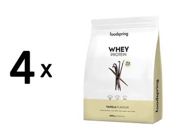 4 x foodspring Whey (2000g) Cookies and Cream