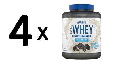 4 x Applied Nutrition Critical Whey, Cookies 'N' Cream - 2000g