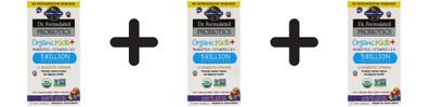 3 x Garden of Life Dr. Formulated Probiotics Organic Kids+, Berry Cherry - 30 chewabl