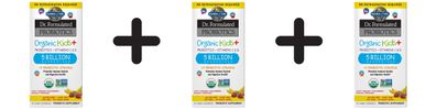 3 x Garden of Life Dr. Formulated Probiotics Organic Kids+, Strawberry Banana - 30 ch