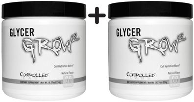 2 x Controlled Labs GlycerGrow 2, Unflavored - 234g