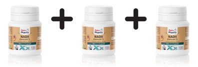 3 x Zein Pharma NADH (Coenzyme 1), 15mg - 40 caps