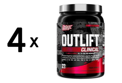 4 x Nutrex OutLift Clinical, Fruit Punch - 636g