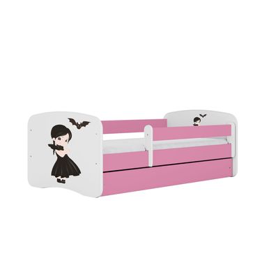 Kinderbett Wednesday mit Schublade ohne Matratze Rosa Jugendbett 90/61/164